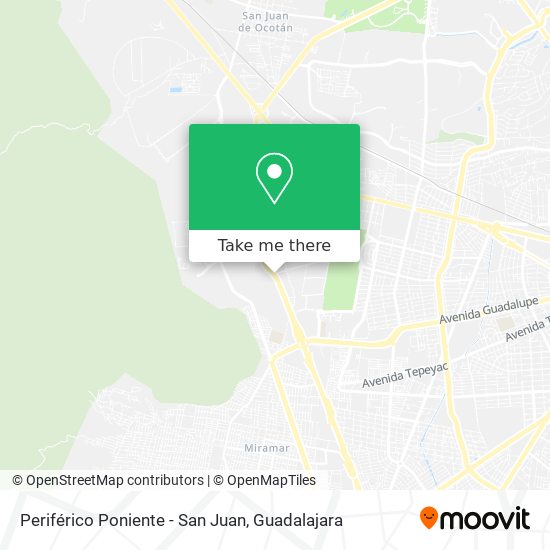 Periférico Poniente - San Juan map