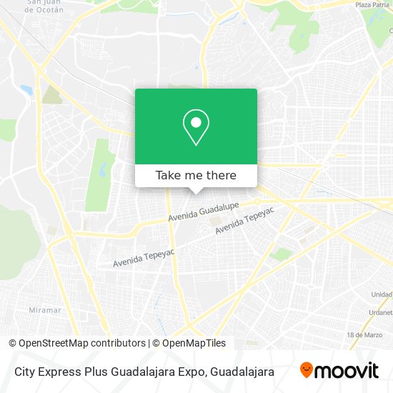 Mapa de City Express Plus Guadalajara Expo