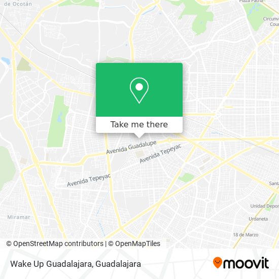 Mapa de Wake Up Guadalajara