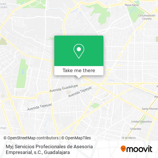 Mapa de Myj Servicios Profecionales de Asesoria Empresarial, s.C.