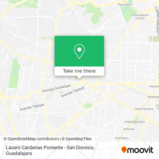 Lázaro Cárdenas Poniente - San Dionisio map