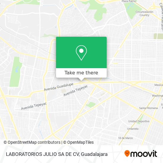 Mapa de LABORATORIOS JULIO SA DE CV