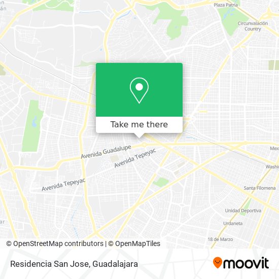 Mapa de Residencia San Jose