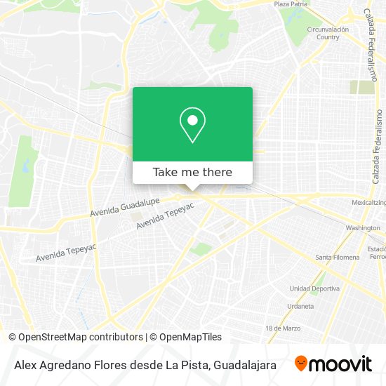 Alex Agredano Flores desde La Pista map