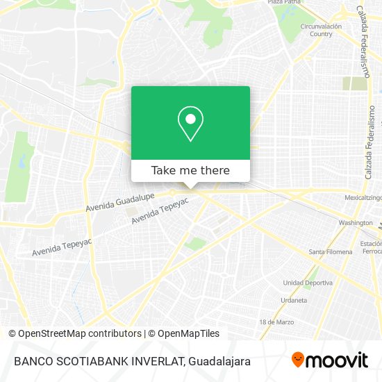 Mapa de BANCO SCOTIABANK INVERLAT