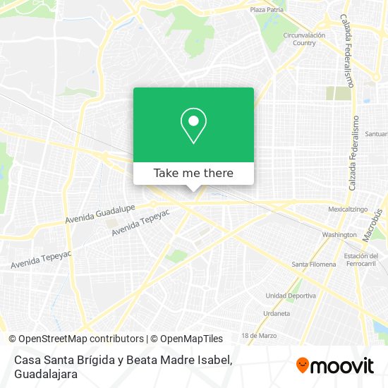 Mapa de Casa Santa Brígida y Beata Madre Isabel