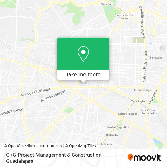 Mapa de G+G Project Management & Construction