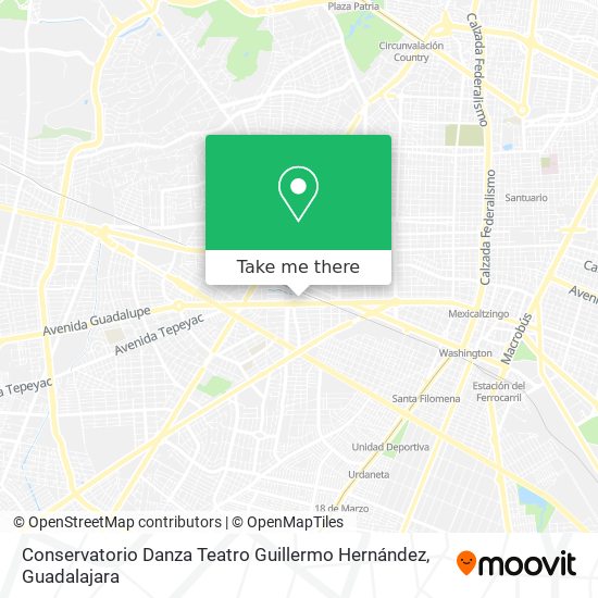Mapa de Conservatorio Danza Teatro Guillermo Hernández