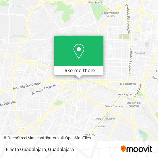 Fiesta Guadalajara map