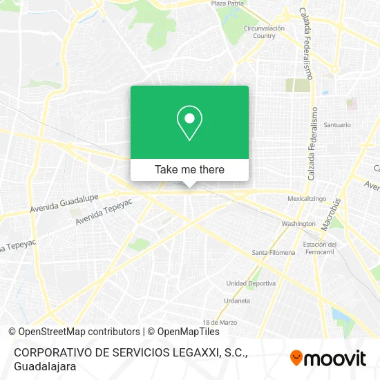 Mapa de CORPORATIVO DE SERVICIOS LEGAXXI, S.C.