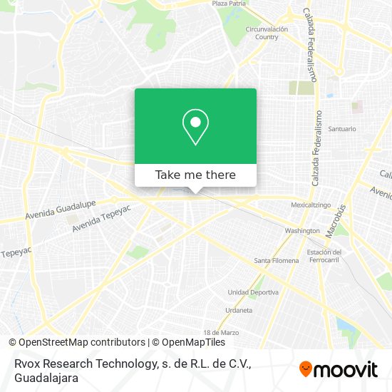 Rvox Research Technology, s. de R.L. de C.V. map