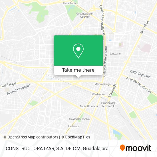 Mapa de CONSTRUCTORA IZAR, S.A. DE C.V.