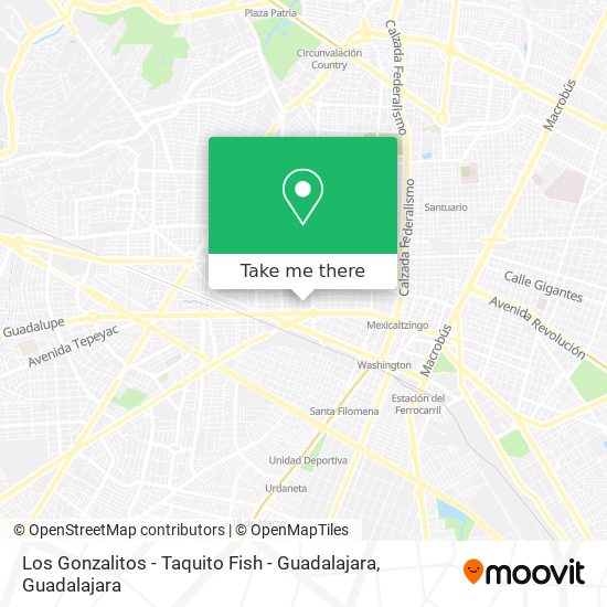 Mapa de Los Gonzalitos - Taquito Fish - Guadalajara