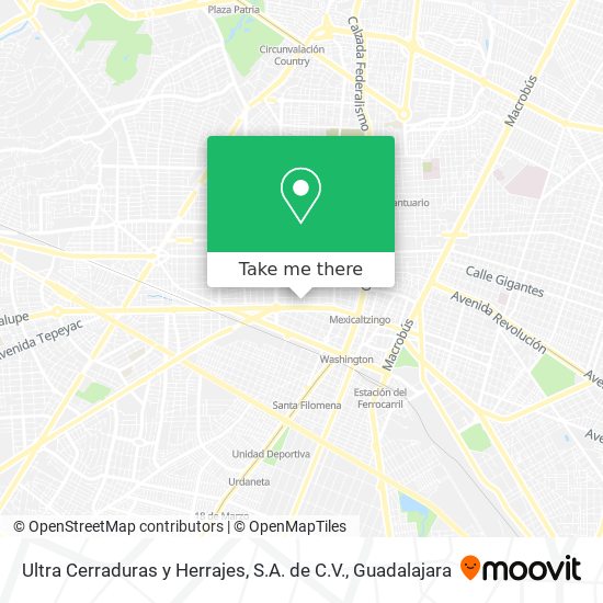 Mapa de Ultra Cerraduras y Herrajes, S.A. de C.V.