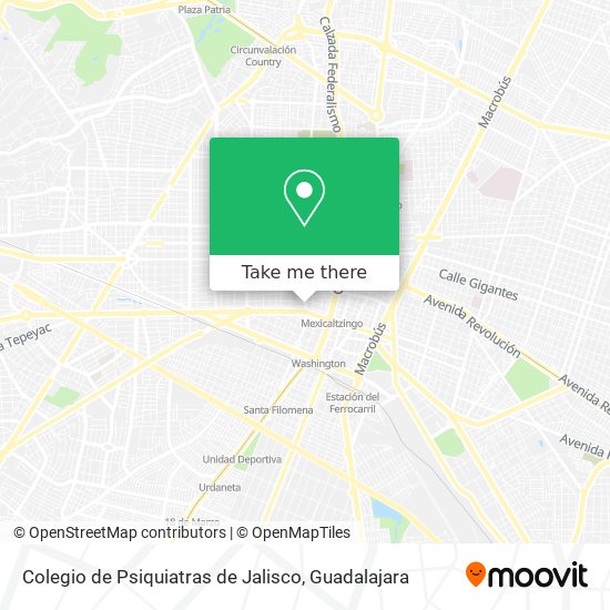 Colegio de Psiquiatras de Jalisco map