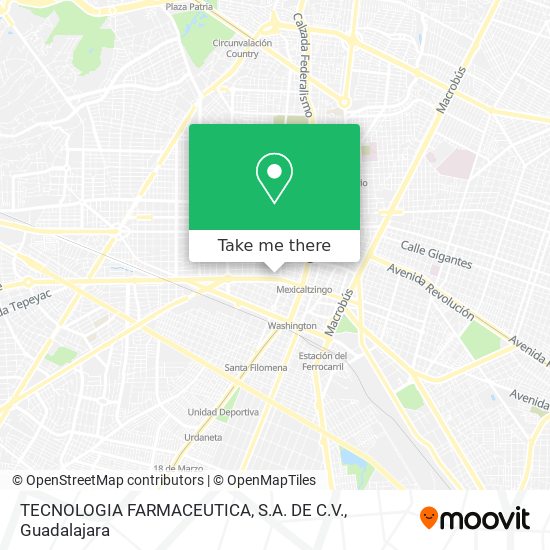 Mapa de TECNOLOGIA FARMACEUTICA, S.A. DE C.V.