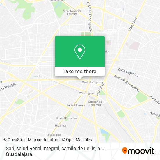 Sari, salud Renal Integral, camilo de Lellis, a.C. map
