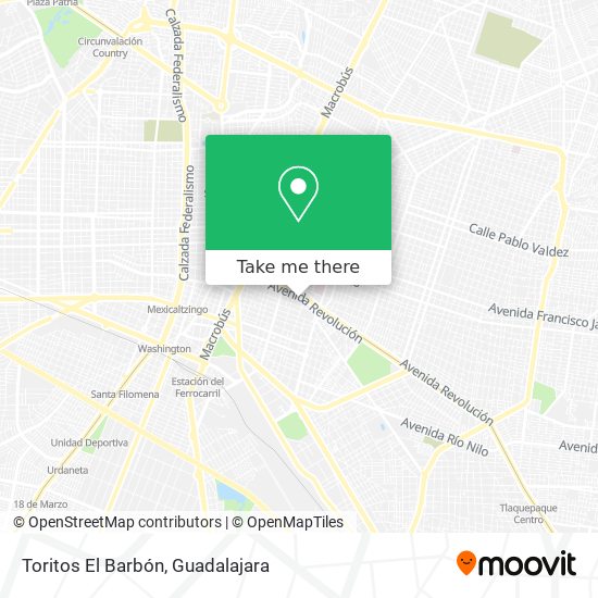 Mapa de Toritos El Barbón