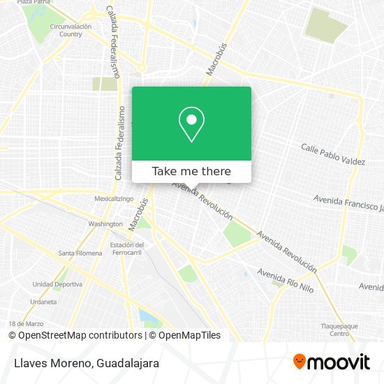 Llaves Moreno map