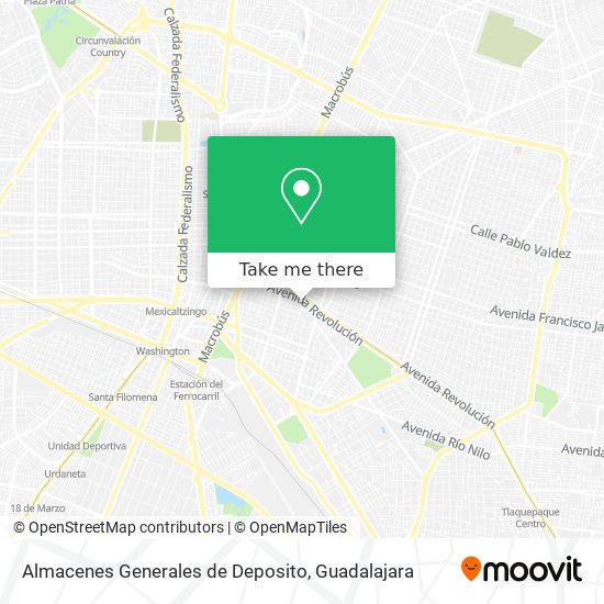 Mapa de Almacenes Generales de Deposito