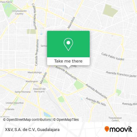 Mapa de X&V, S.A. de C.V.
