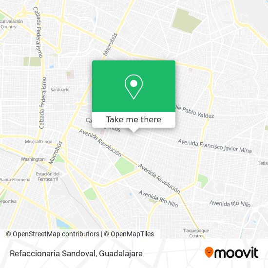Mapa de Refaccionaria Sandoval