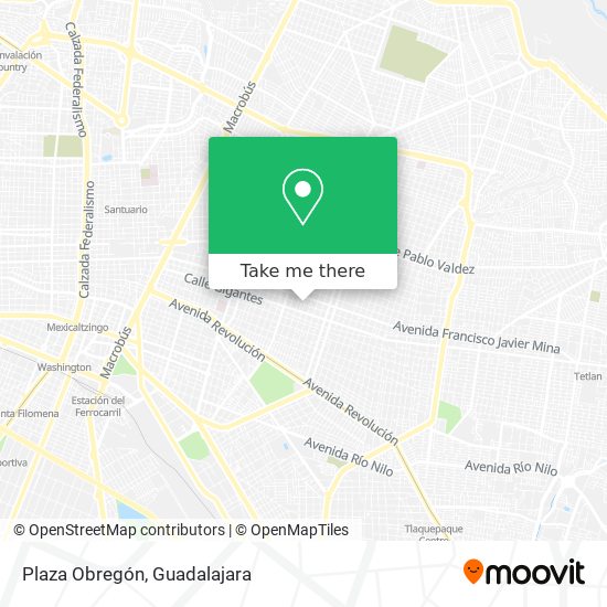 Plaza Obregón map
