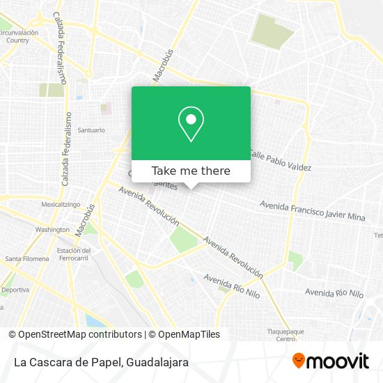 La Cascara de Papel map