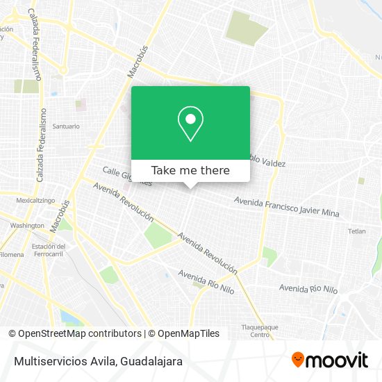 Multiservicios Avila map