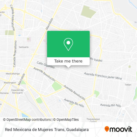 Mapa de Red Mexicana de Mujeres Trans