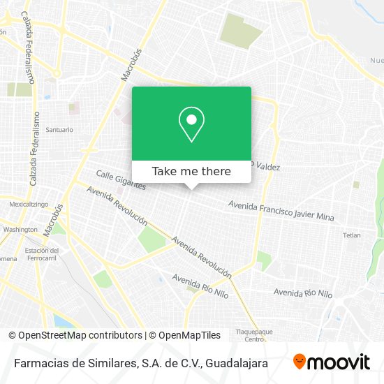 Mapa de Farmacias de Similares, S.A. de C.V.