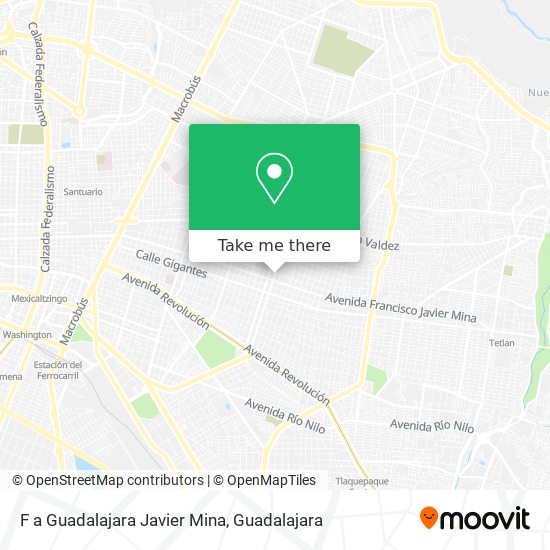 F a Guadalajara Javier Mina map