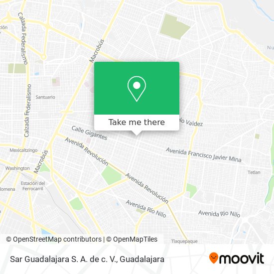 Mapa de Sar Guadalajara S. A. de c. V.