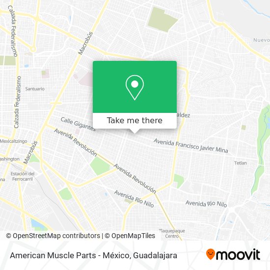 American Muscle Parts - México map