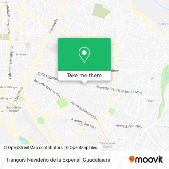 Tianguis Navideño de la Expenal map
