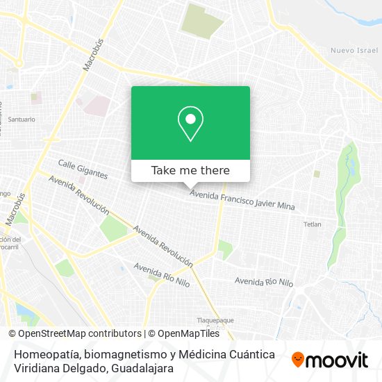 Mapa de Homeopatía, biomagnetismo y Médicina Cuántica Viridiana Delgado