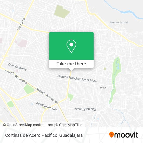 Cortinas de Acero Pacifico map