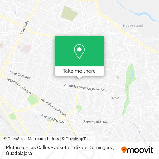 Mapa de Plutarco Elías Calles - Josefa Ortiz de Domínguez