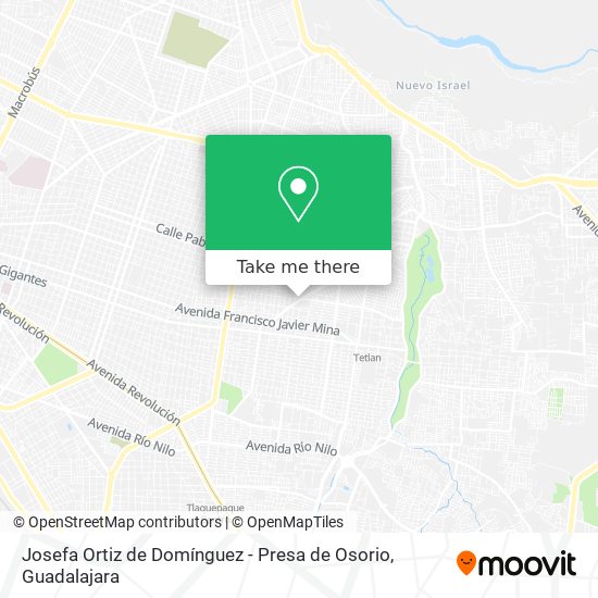 Josefa Ortiz de Domínguez - Presa de Osorio map