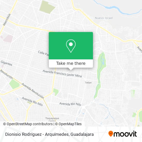 Mapa de Dionisio Rodríguez - Arquímedes