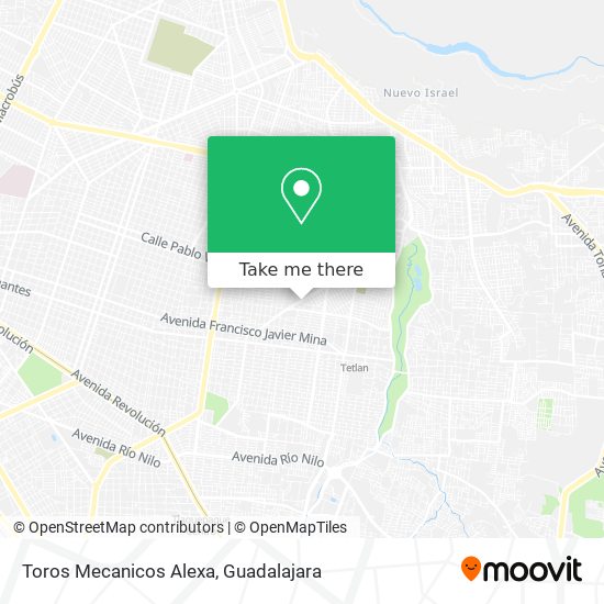 Mapa de Toros Mecanicos Alexa