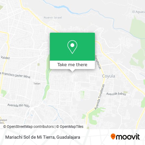 Mariachi Sol de Mi Tierra map