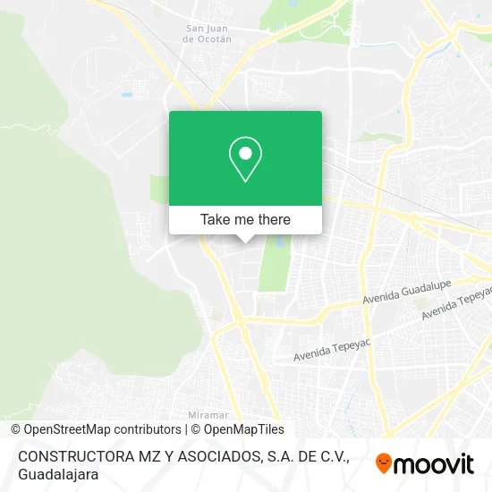 Mapa de CONSTRUCTORA MZ Y ASOCIADOS, S.A. DE C.V.