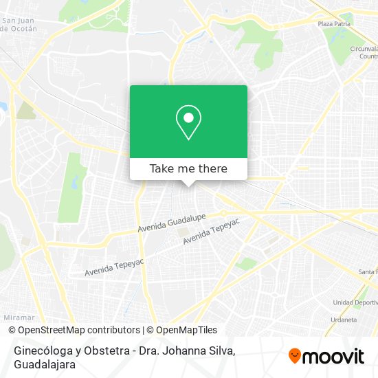 Ginecóloga y Obstetra - Dra. Johanna Silva map