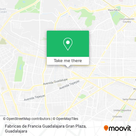 Fabricas de Francia Guadalajara Gran Plaza map