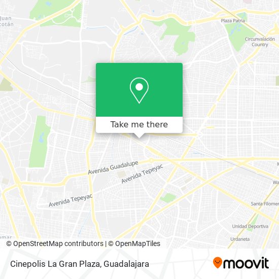 Mapa de Cinepolis La Gran Plaza