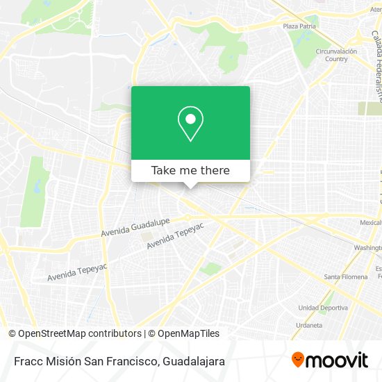 Fracc Misión San Francisco map