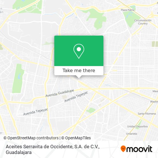 Aceites Serravita de Occidente, S.A. de C.V. map