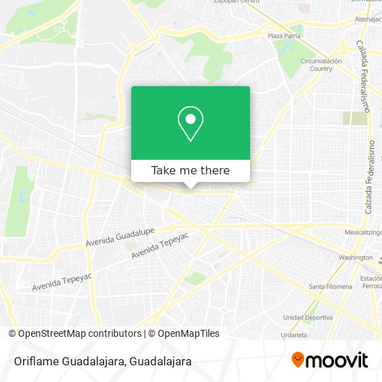 Oriflame Guadalajara map