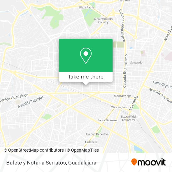 Bufete y Notaria Serratos map